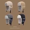 Sombrero Lei Feng para Hombres y Mujeres para Invierno Ciclismo al Aire Libre Sombrero Cálido y a Prueba de Frío Noreste Forro Polar Engrosado Sombrero de Algodón Protección para las Orejas Sombrero de Aviador