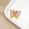 Accesorios de joyería para hacer tú mismo, taladro puntual, patrón de mariposa, gota de aceite, aleación, collar, pulsera, colgante individual, pequeño, accesorios colgantes