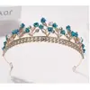 Joias infantis touca de coroa vermelha moda liga metálica strass flor de rosa tiara coreana coroa infantil acessórios de cabelo
