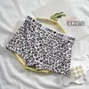 Cuecas boxer femininas com estampa de leopardo em estoque, calcinhas seamless plus size estilo "hot girl" para mulheres, para vendas transfronteiriças