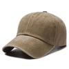 Personalizado Logo Solid Color Washed Baseball Cap Color Light Plate Estilo Coreano Simple Dome Cap Sports Sun Hat