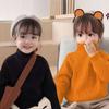 [em estoque outono e inverno novo gola alta meia versão coreana de suéter para meninos e meninas bebê cor sólida estilo estrangeiro suéter versátil para se aquecer