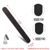 Lima de uñas de núcleo rojo negro para venta al por mayor, tira de lijado para esmalte de uñas, doble cara, gruesa y fina, tira frotadora de esmalte de uñas 100/180