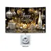 Fondo navideño personalizado para fábricas transfronterizas, decoración de ambiente festivo, personalización de banner de Año Nuevo 2026 para interiores