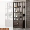 Gabinete multi-tesoro de madera maciza, partición de estilo chino, estante de exhibición de té antiguo de estilo chino nuevo, gabinete de entrada estilo Zen para sala de estar
