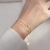Ailoqi s925 Plata Simple Pequeño Fresco Japonés Pulsera Doble Capa Elegante Artístico Coreano Dulce Pulsera S4253