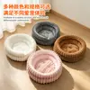 Almofada redonda acolchoada de pelo de coelho mais vendida internacionalmente para animais de estimação, cama de gato, cama de cachorro, tapete espesso para gatos e cachorros, suprimentos quentes de pelo de coelho para animais de estimação