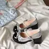 Zapatos Mary Jane Planos Bloque de Color Estilo Francés Inspirados en Chanel para Mujer, Combinados con Faldas, Tacón Grueso, Suela Gruesa, Zapatos de Piel, Nuevo Modelo Verano 2026