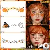 2025 Novos Adesivos Faciais de Maquiagem de Halloween Decoração de Feriado Cos Adesivos de Tatuagem à Prova d'Água Acessórios de Adereços de Fantasia para Mulheres