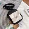 Monedero Infantil Estilo Coreano 2020 Nuevo Bolso Cuadrado Pequeño para Niños y Niñas Bolso Cruzado de Hombro Único de Moda de Colores Contrastantes
