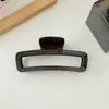 Pinza para el pelo Vintage con Estampado de Leopardo Color Café con un Toque de Lujo, Pinza de Tiburón Estilo Hong Kong, Accesorio para el Cabello de Material de PC para la Parte Posterior de la Cabeza