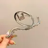 Pinza de Garra de Metal con Pedrería Coreana, Pinza de Tiburón con Fleco de Lirio del Valle, Pinza para Rodete, Accesorio para el Cabello