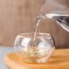 Vidro de alta resistência a altas temperaturas de borosilicato, camada dupla, vidro resistente ao calor, pequena xícara de chá Kung Fu, conjunto de chá de 50ml, isolamento térmico