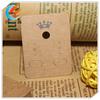 38x 50mm Cartão para Brinco Coroa Kraft Retrô Cartão para Argola de Orelha Embalagem de Joias Embalagem DIY Cartão de Exibição