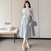 Ropa de Maternidad Verano 2026 Estilo Nuevo Color Sólido Manga Corta Moderno Talla Grande Amigable para Lactancia Vestido de Maternidad