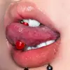 Uña de lengua nacarada nueva decoración de lengua acrílica efecto polarizado nuevo piercing corporal joyería de lengua comercio exterior al por mayor Europa y Estados Unidos