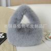 Bolsa de ombro tipo bolinho de outono e inverno de pele sintética de raposa para atacado, bolsa feminina, bolsa mensageiro fashion portátil de grande capacidade, bolsa de pelúcia