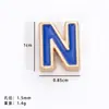 Accesorios Populares de Letras Perforadas Aleación Aceite Goteando 26 Cuentas de Letras Pulsera DIY Accesorios de Joyería de Aleación Venta al por Mayor