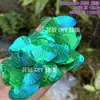 Escama de Dragón Sirena Iridiscente Concha Grande 40mm Lentejuelas Plegadas DIY Siete Colores Deslumbrante Escama de Pez Forma de Abanico Cuentas