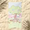 Toalla de Playa Sanrio Patrón de Dibujos Animados para Niños Gato Kitty Estampado Toalla de Baño Microfibra Secado Rápido para la Playa Toalla de Natación