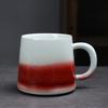 Xícara de Café Esmaltada Xícara de Cerâmica Gradiente Caneca de Alto Valor Xícara Criativa de Grande Capacidade para Casal Xícara de Água Xícara para Arte Latte