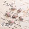 Serie Rosa Cuentas de Cerámica Pulsera de Hilo Joyería Material Hecho a Mano Aretes Cerámica Hecha a Mano Accesorios de Alta Temperatura Cuentas