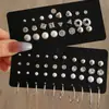 Set de Aretes Nuevo Transfronterizo Set de 15 Piezas para Mujer Pendientes de Perla Dopamina Coloridos de Alta Gama Pendientes Sencillos Venta al por Mayor