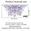 Adesivo de Parede Decorativo Personalizado de Lótus Mandala Mural Simples Parede de Fundo para Sala de Estar Quarto Adesivo de Parede Decorativo Criativo