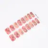 Novedad en Stock Pegatinas para Uñas de Diamantes de Imitación de 16 Dedos Pegatinas Completas Francesas 3D Película de Esmalte de Uñas Impermeable Pegatinas de Arte para Uñas Venta al por Mayor de Fábrica