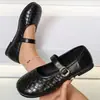 Zapatos planos de una sola pieza súper bonitos para mujer 2026 nuevos otoño y verano absolutamente bonitos para combinar con faldas Zapatos Mary Jane Zapatos Wanwan Zapatos de conducir