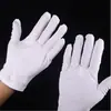 Guantes blancos de algodón puro engrosados guantes de protección laboral guantes de trabajo etiqueta de trabajo plato de texto para jugar cuentas al por mayor de fábrica de guantes de algodón de comercio exterior