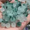 Color jade tipo hielo flor flotante material Bashan cuentas redondas de calabaza cuentas sueltas cuentas espaciadoras estilo antiguo accesorios para el cabello DIY accesorios para cuentas de oración