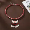 Acessório de Cabeça Estilo Étnico Retrô Franja Lua Crescente Corrente para Testa Acessórios de Cabelo Tibetanos Exóticos Acessórios de Viagem Férias