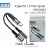 Cables de Audio Trenzados de Nylon TIPO C Uno a Dos Adecuados para Apple Music Carga Adaptador de Auriculares Uno a Dos