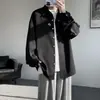 Nova camisa masculina branca bordada estilo chinês, uma camisa sofisticada e estilosa de manga comprida para primavera e outono, com design estilo cardigã e colarinho DK