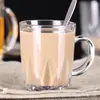 Copo de vidro Jingyu com alça doméstico espessado resistente ao calor copo de chá simples Marca copo de água copo de café sem tampa