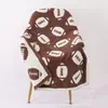 Manta de punto half-velvet color caramelo de fútbol americano, manta decorativa deportiva para sofá, hecha a medida para Amazon transfronterizo
