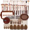 Set de 40 Piezas de Herramientas de Belleza Esponja de Maquillaje Esfera Limpiadora Facial Pinceles de Maquillaje Xiyin Te Suministro Exclusivo Transfronterizo