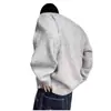 Suéter Americano Retrô Estilo Old Money com Gola Henley Masculino, Tricô de Inverno com Etiqueta de Couro nas Costas, Casual e Sofisticado