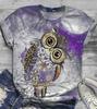 Camiseta informal de manga corta con estampado digital de animales en 3D de dibujos animados para mujer, estación independiente transfronteriza entre Europa y Estados Unidos, 2023