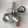 Válvula solenoide de corte de gas de emergencia con brida de acero inoxidable normalmente abierta para fabricantes, apagado manual, a prueba de explosiones 304