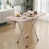 Mesa plegable simple para hogar, apartamento pequeño, mesa para comer pequeña, mesa de estudio para estudiantes, dormitorio, portátil, doble barra, mesa de flexiones de suelo