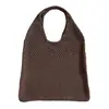Bolso de Hombro de Punto Color Sólido Estilo Coreano Ins, Bolso de Mano Hueco, Bolso Tote de Gran Capacidad, Bolso Cruzado para Mujer