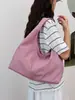 Bolsa de lona de gran capacidad para mujer, nuevo modelo 2026, estilo casual relajado de primavera y otoño, bolso de hombro individual, bolsa de mano para la escuela