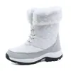 Botas de Nieve de Invierno de Talla Grande para Mujer para Viajes al Aire Libre Espesadas de Caña Alta más Terciopelo Espesado Zapatos de Algodón Botas Zapatos de Mujer