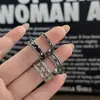Anillo Abierto Punk Estilo Gótico Retro Oscuro Flor de Iris Estrella Goteo de Aceite Anillo Apilable de Gama Alta de Nicho para Mujeres