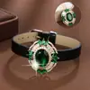 Pulsera Brazalete de Zirconia Serie Camelia de Textura Lujosa, Artesanía Vintage Exquisita para Mujeres, Exclusivamente para Ventas Transfronterizas, Directo del Fabricante