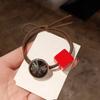 Corea del Sur Dongdaemun con el mismo estilo anillo para el cabello pequeño fresco cristal cuerda para el cabello Diamante pedrería accesorios para el cabello color brillante banda de goma cuerda para la cabeza