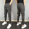 Calças casuais masculinas estilo coreano, calças justas esportivas, calças casuais masculinas da moda, calças compridas justas