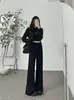 Pantalones Acampanados de Cintura Alta Estilo Americano Ajustados para Mujer, Nuevo Estilo Primavera/Verano 2026, Caída Suelta, Adelgazantes, Versátiles, de Pierna Ancha Deportivos de Longitud Completa